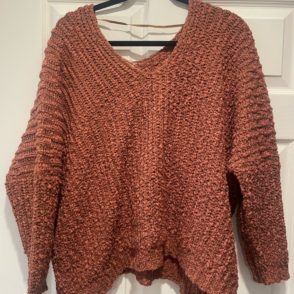 Oversized v-neck sweater